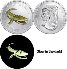 2014 25c Prehistoric Creatures: Tiktaalik - Glow-in-the-Dark Coloured Coin