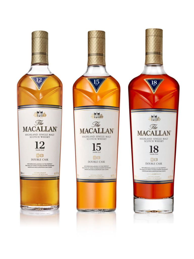 Macallan Double Cask Set 12,15,18 Year Old (with box)