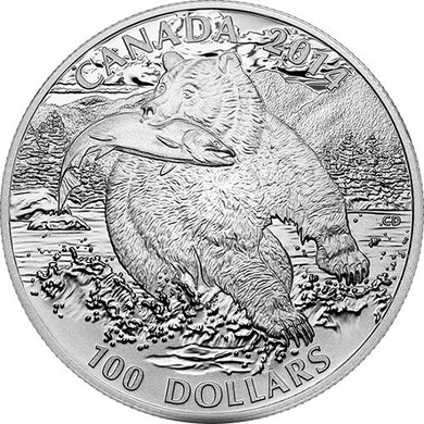 $100 Fine Silver Coin – The Grizzly (2014)