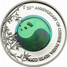 2013 Palau $2 Silver Niobium 30th Anniversary of China Panda
