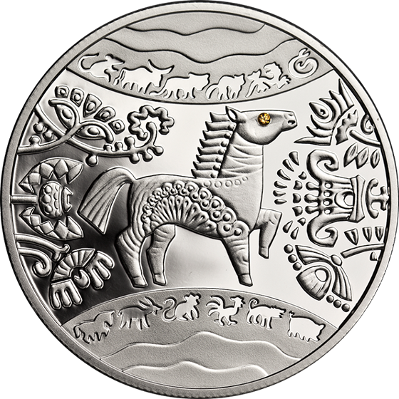 Ukraine 2014 5 Hryvnia's Year of the Horse Proof Silver Coin